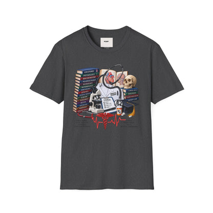 Medical Student Study Stack T‑Shirt — Anatomy, Physiology & USMLE Prep Design