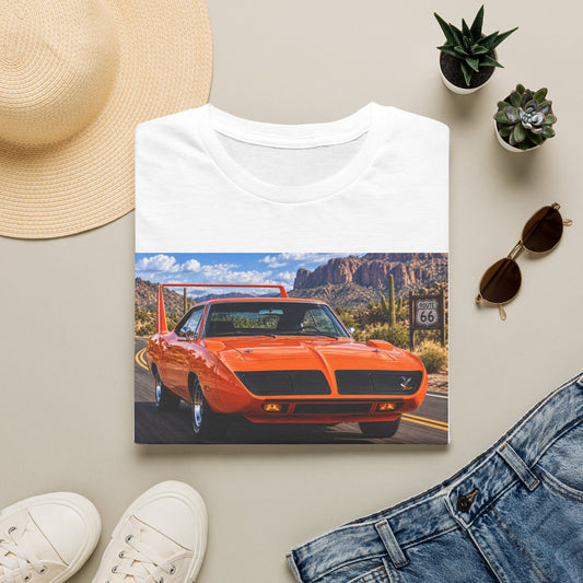 Classic Orange Muscle Car T-Shirt — Route 66 Roadtrip Tee