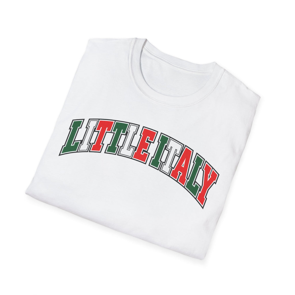 Little Italy T‑Shirt — Italian Flag Arch Graphic Tee