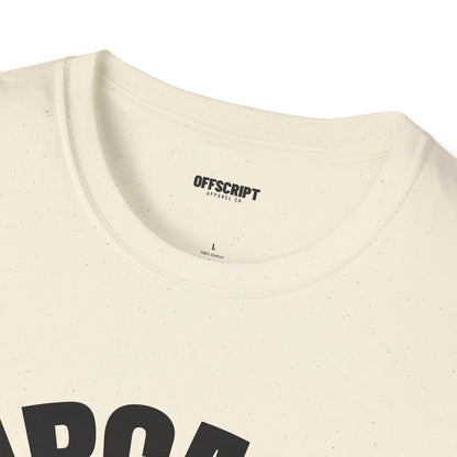 Sarcasm T-Shirt – 'Sarcasm' Bold Graphic Tee with Subtle Script Accent