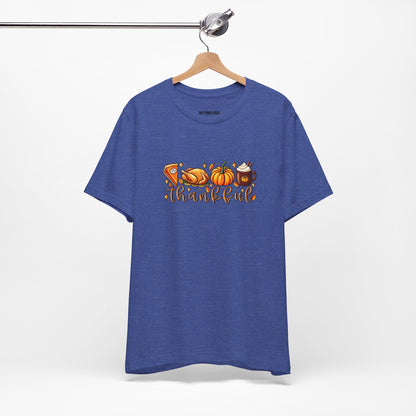 Thankful Harvest Tee — Thanksgiving Pumpkin & Pie Fall Shirt
