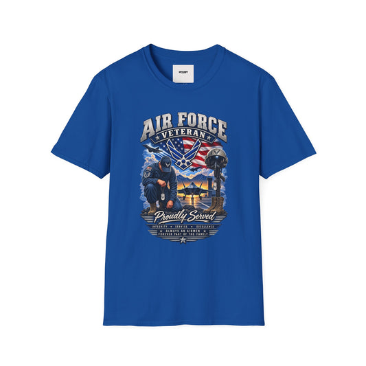 Air Force Veteran T-Shirt — Proudly Served Military Graphic Tee