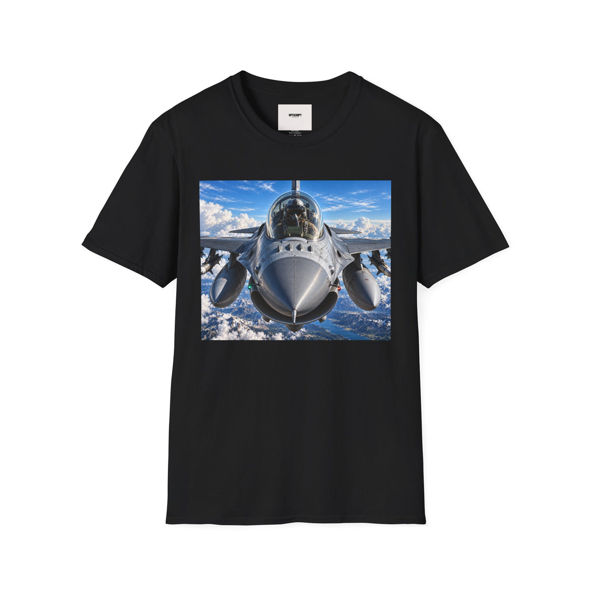 Fighter Jet Front View Tee — Military Aviation Pilot T-Shirt