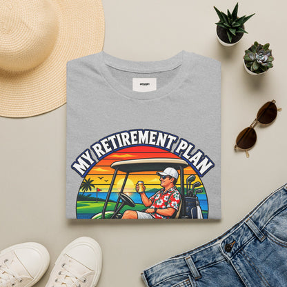 Retirement Golf T-Shirt — “My Retirement Plan Is On Par” Vintage Golf Cart Design