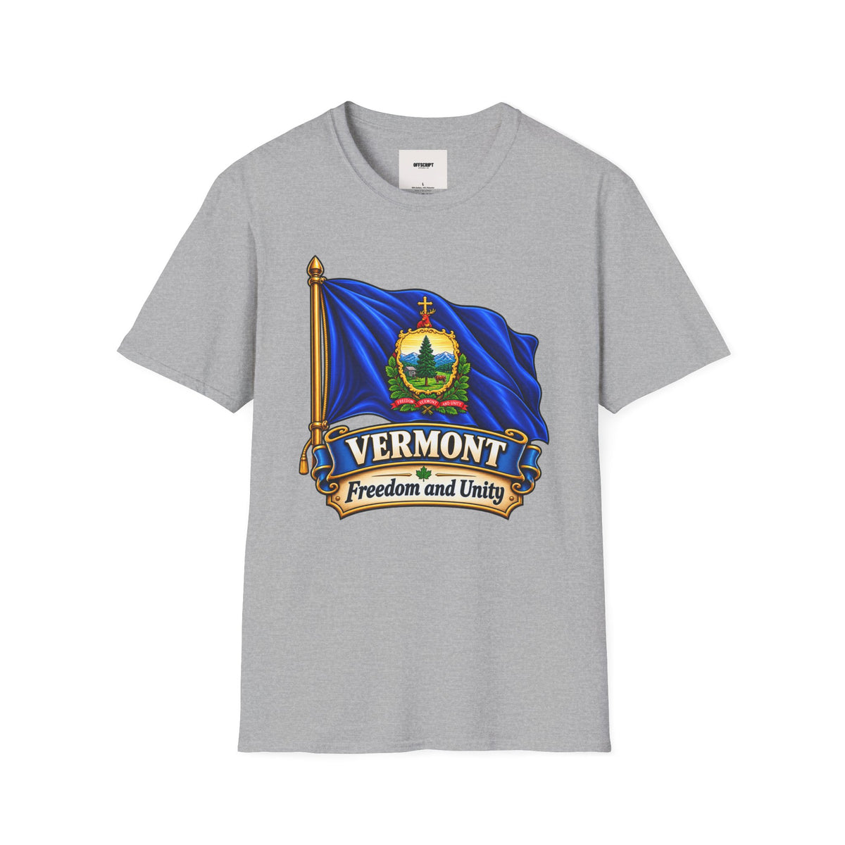 Vermont State Flag T‑Shirt — 'Freedom and Unity' Emblem Tee