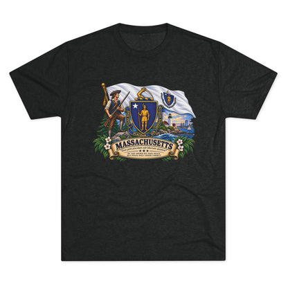 Massachusetts State Flag T‑Shirt — Vintage Coat of Arms Tee