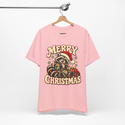 Merry Christmas Raccoon Tee