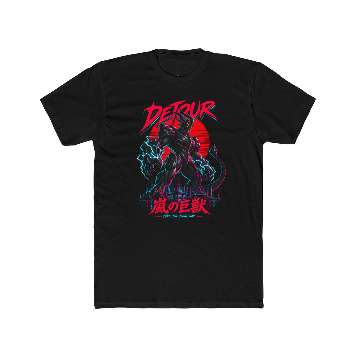 Detour Kaiju Graphic Tee — Retro Monster Shirt with Japanese Text
