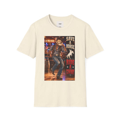 Save a Horse Ride a Cowboy T-Shirt — Country Western Cowboy Graphic Tee