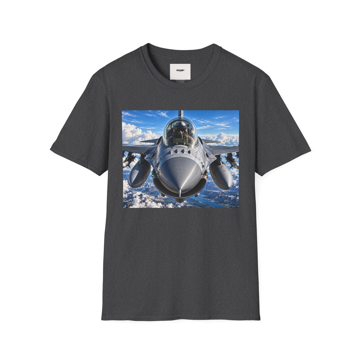 Fighter Jet Front View Tee — Military Aviation Pilot T-Shirt