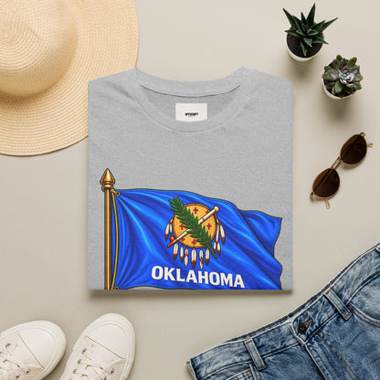 Oklahoma Flag T-Shirt — State Pride Tee with 'Oklahoma' & Seal