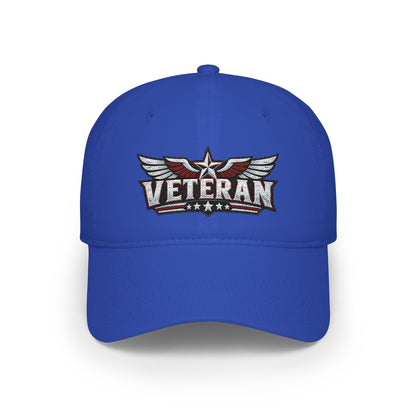 Veteran Embroidered Cap — Low Profile Patriotic Baseball Hat