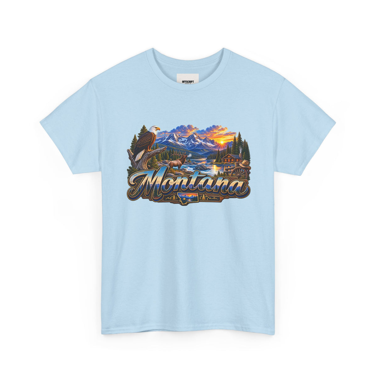 Montana Scenic T-Shirt – Vintage Mountain Lake Graphic Tee