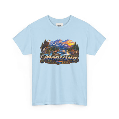 Montana Scenic T-Shirt – Vintage Mountain Lake Graphic Tee