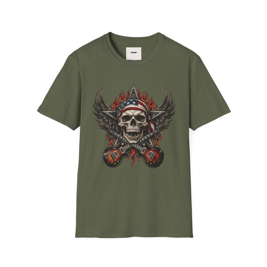 Skull & Wings T‑Shirt — American Rebel Rocker Graphic Tee