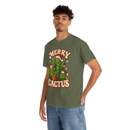 Merry Cactus Christmas Tee — Festive Holiday Cactus Shirt