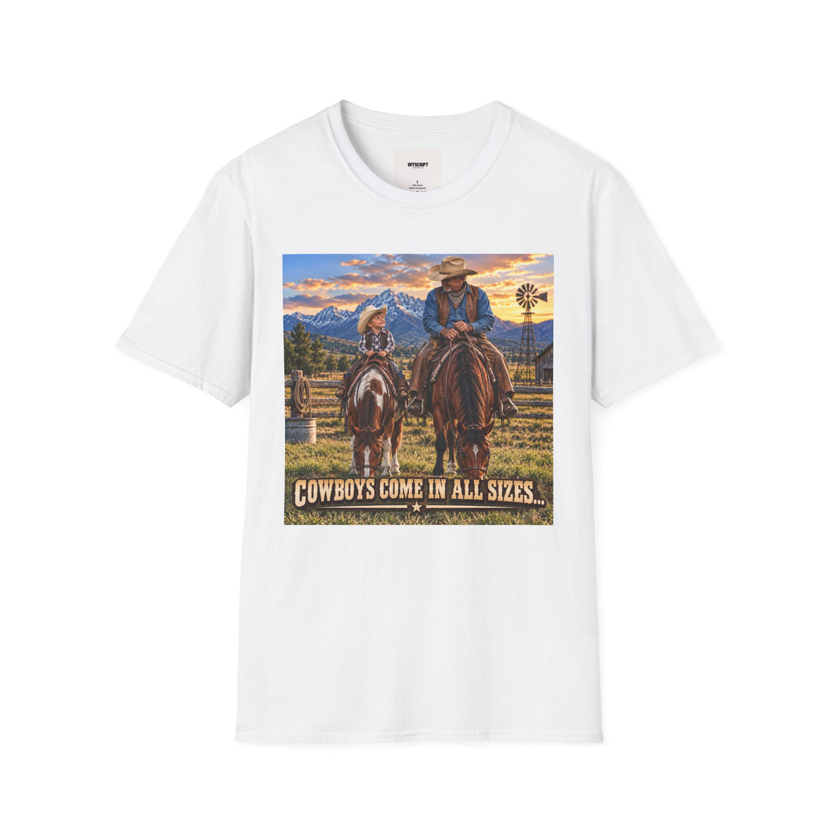 Cowboys Come in All Sizes T-Shirt — Father & Son Cowboy Western Tee