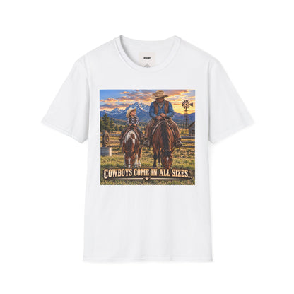 Cowboys Come in All Sizes T-Shirt — Father & Son Cowboy Western Tee