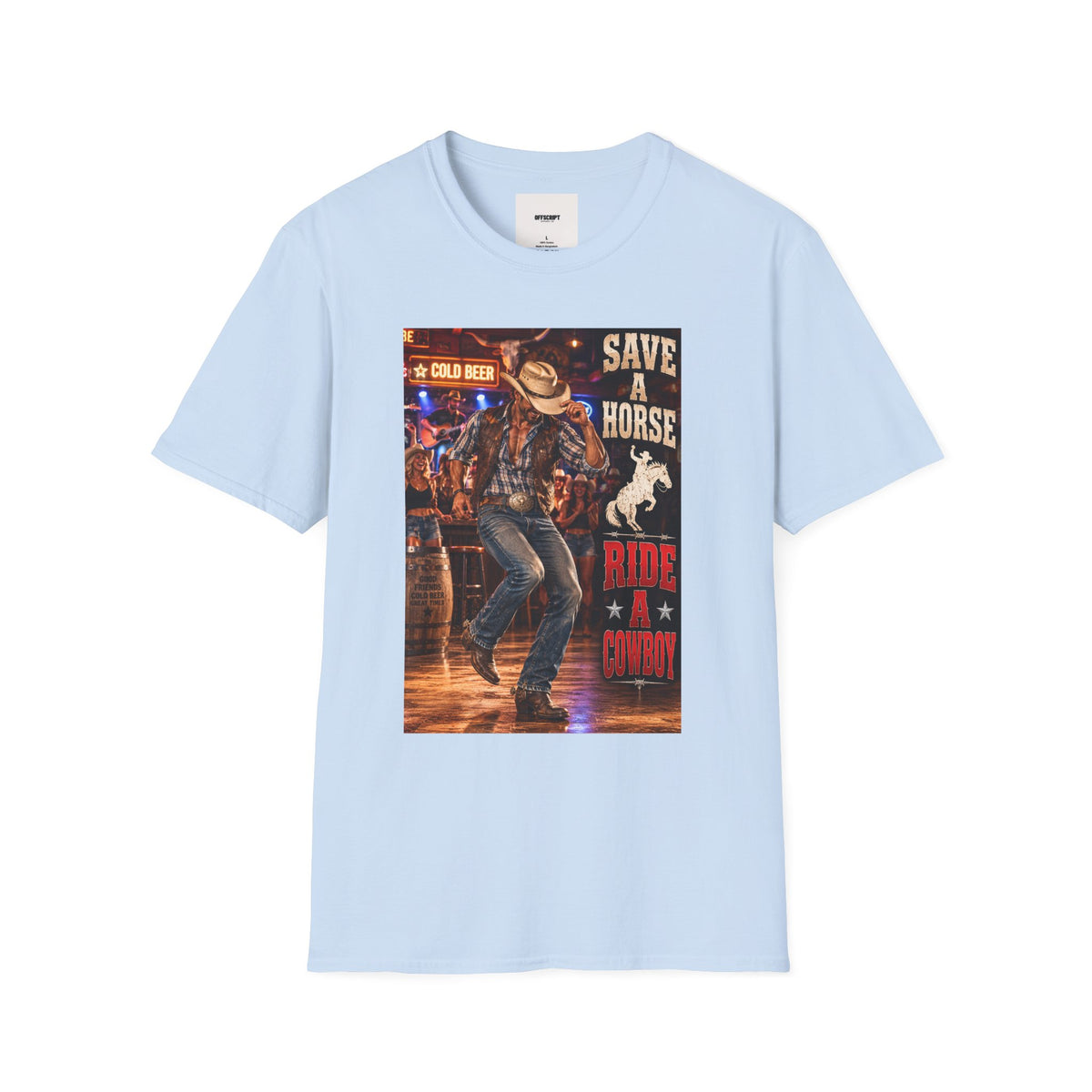 Save a Horse Ride a Cowboy T-Shirt — Country Western Cowboy Graphic Tee