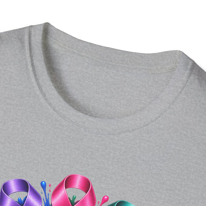 We Hate Cancer T-Shirt — Multicolor Cancer Awareness Ribbon Tee