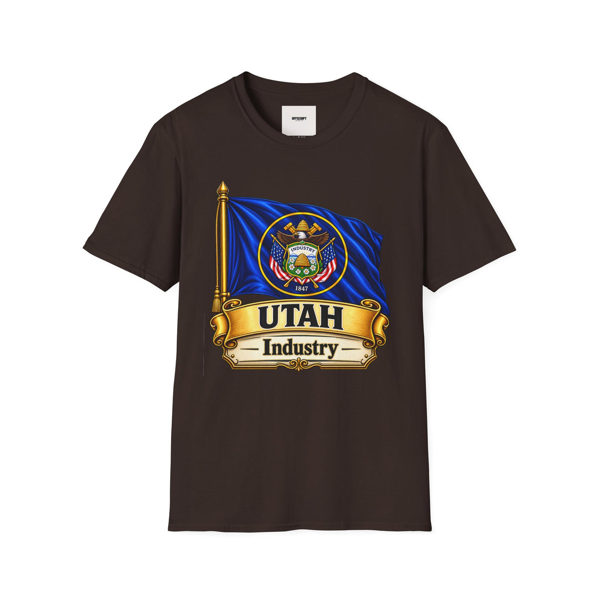 Utah State Flag T-Shirt — 'Utah Industry' Retro Flag Tee