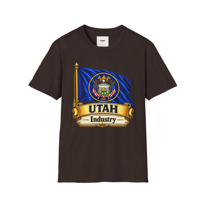 Utah State Flag T-Shirt — 'Utah Industry' Retro Flag Tee