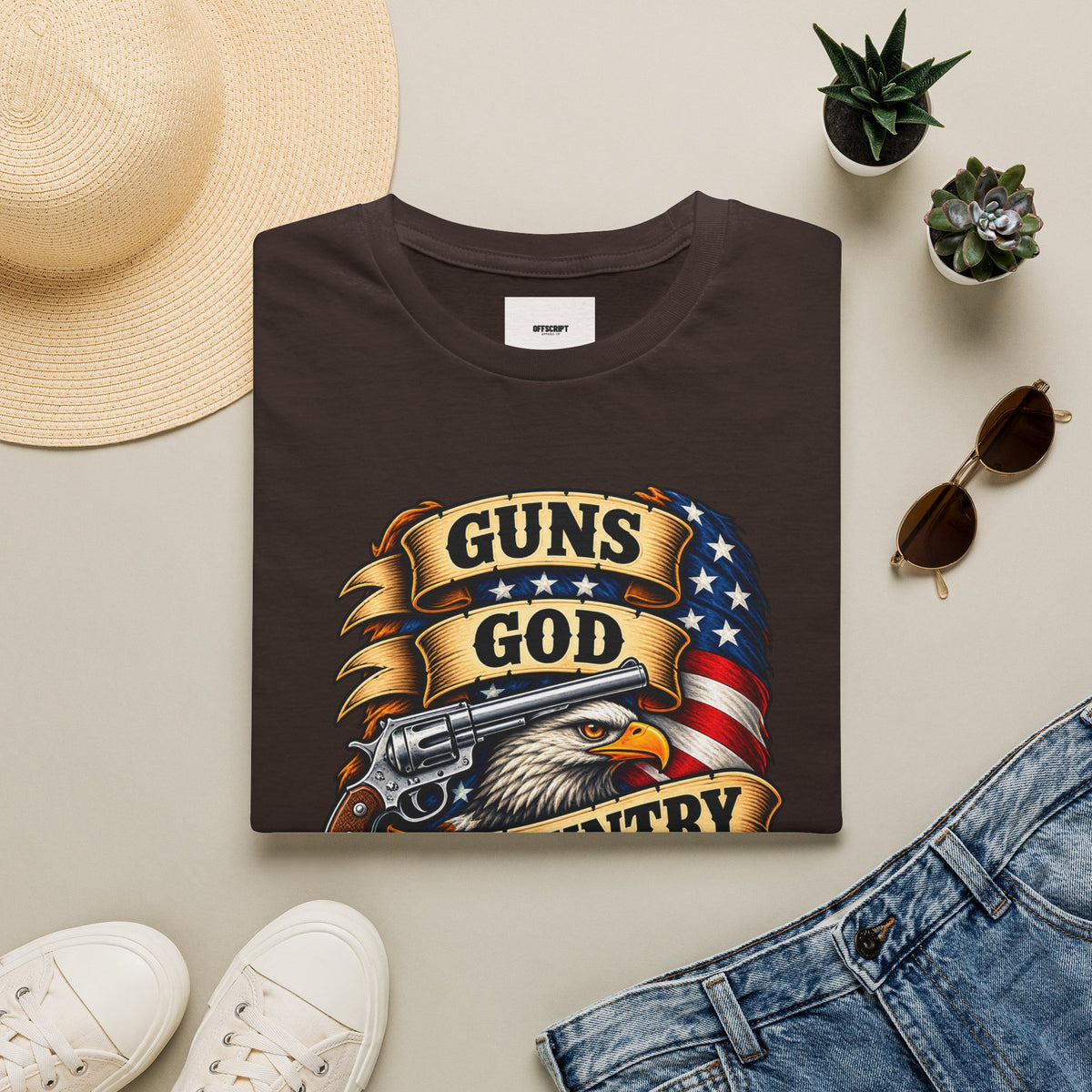 Guns God & Country Graphic T-Shirt