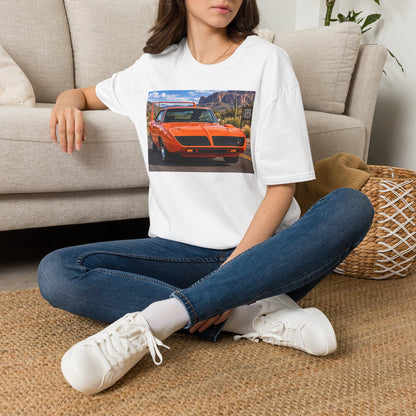 Classic Orange Muscle Car T-Shirt — Route 66 Roadtrip Tee