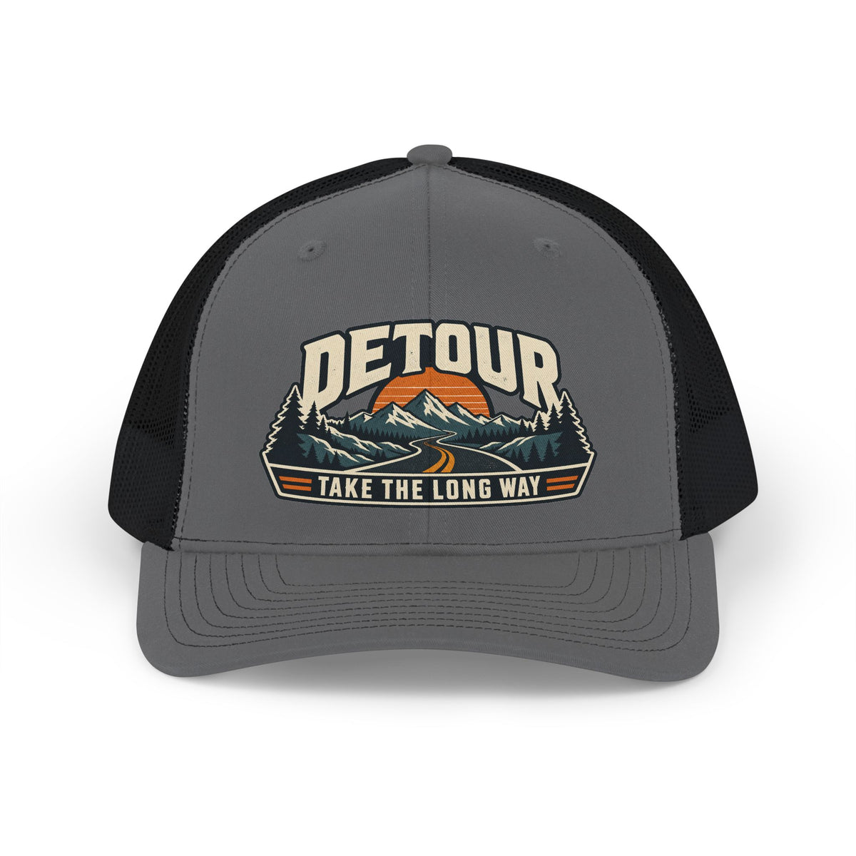 Detour Trucker Cap — 'Take The Long Way' Outdoor Snapback