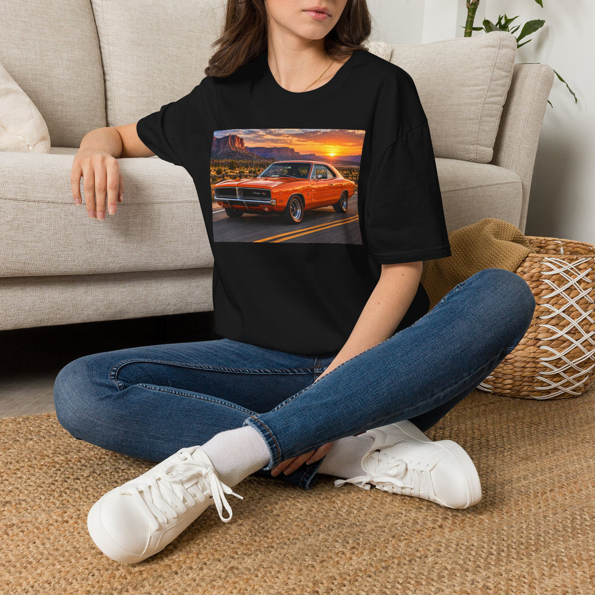 Classic Muscle Car Sunset T-Shirt