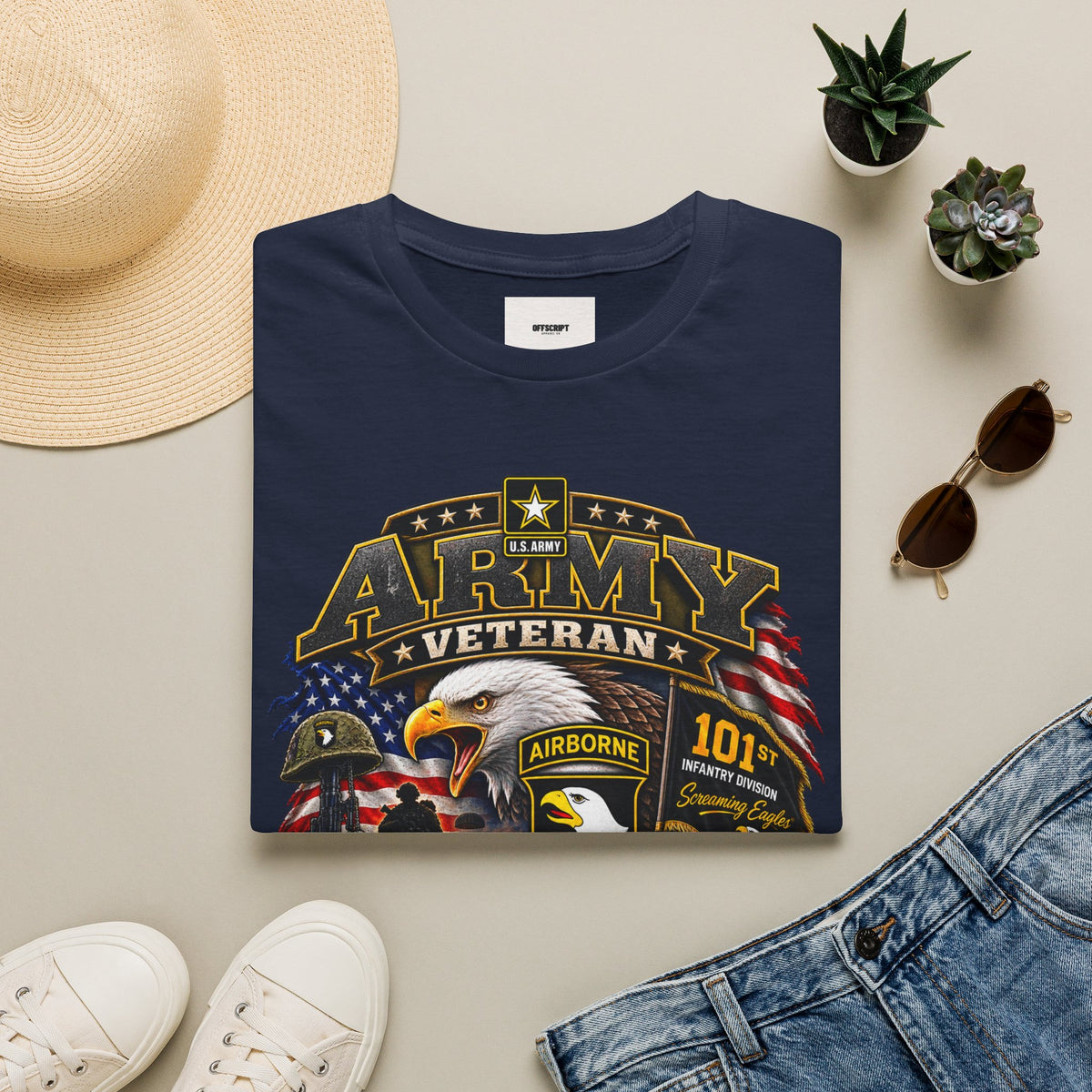 Army Veteran T-Shirt — Patriotic Eagle Airborne Tribute