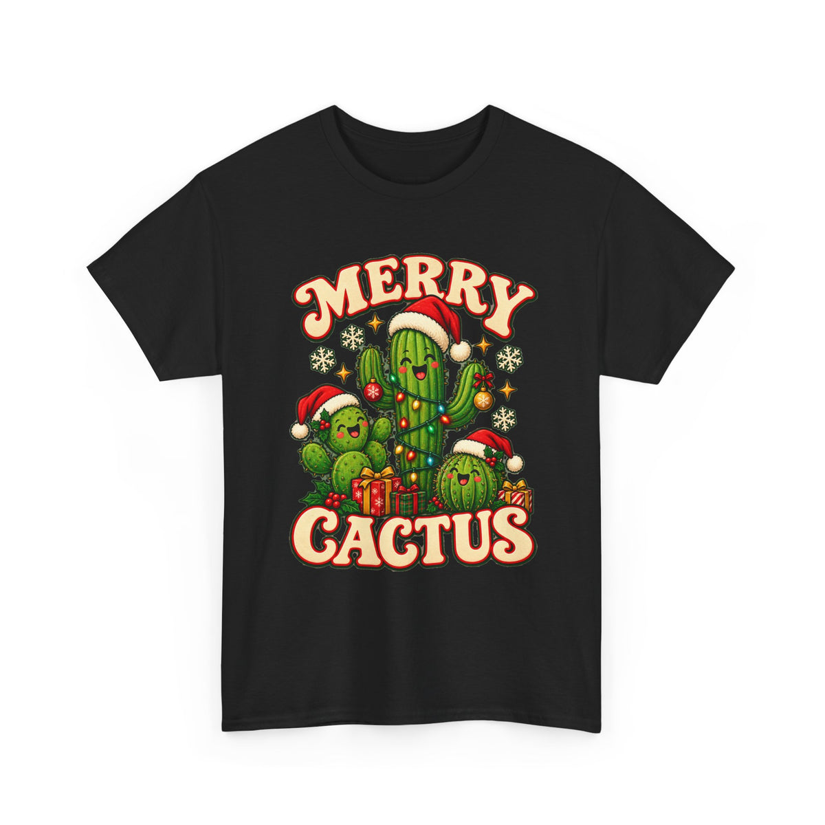 Merry Cactus Christmas Tee — Festive Holiday Cactus Shirt