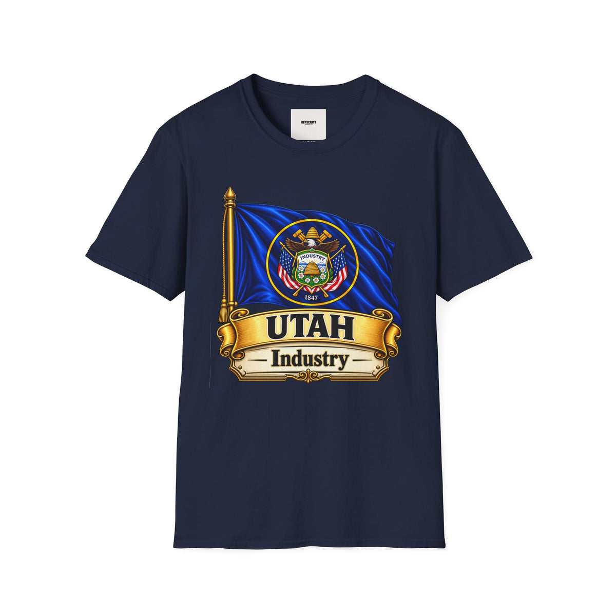 Utah State Flag T-Shirt — 'Utah Industry' Retro Flag Tee