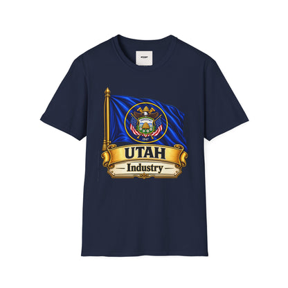 Utah State Flag T-Shirt — 'Utah Industry' Retro Flag Tee