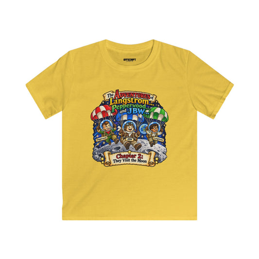 Kids Tee — The Adventures of Langstrom, Pepperwood & JBW: Chapter 2 "This Was The Moon"