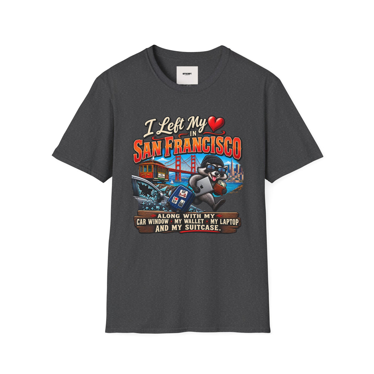 “I Left My Heart in San Francisco” T-Shirt — Vintage Golden Gate Cityscape Tee