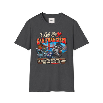 “I Left My Heart in San Francisco” T-Shirt — Vintage Golden Gate Cityscape Tee