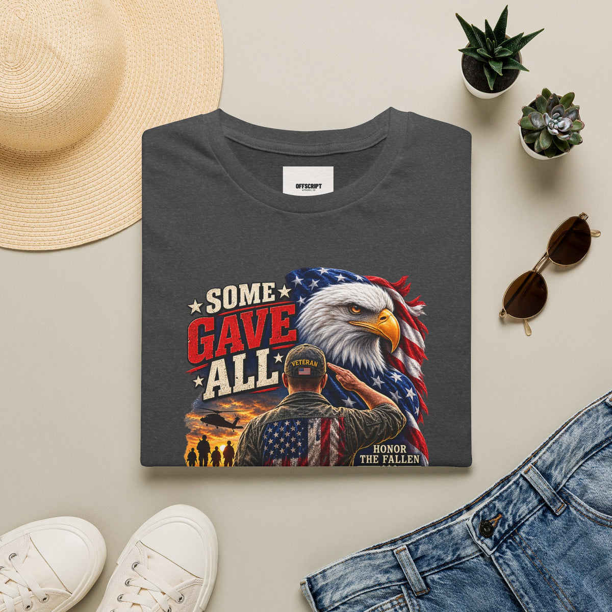 Some Gave All Eagle T-Shirt — Veteran Memorial Patriot Tee