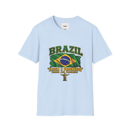 Brazil Flag T-Shirt — BRAZIL with Ordem e Progresso Graphic