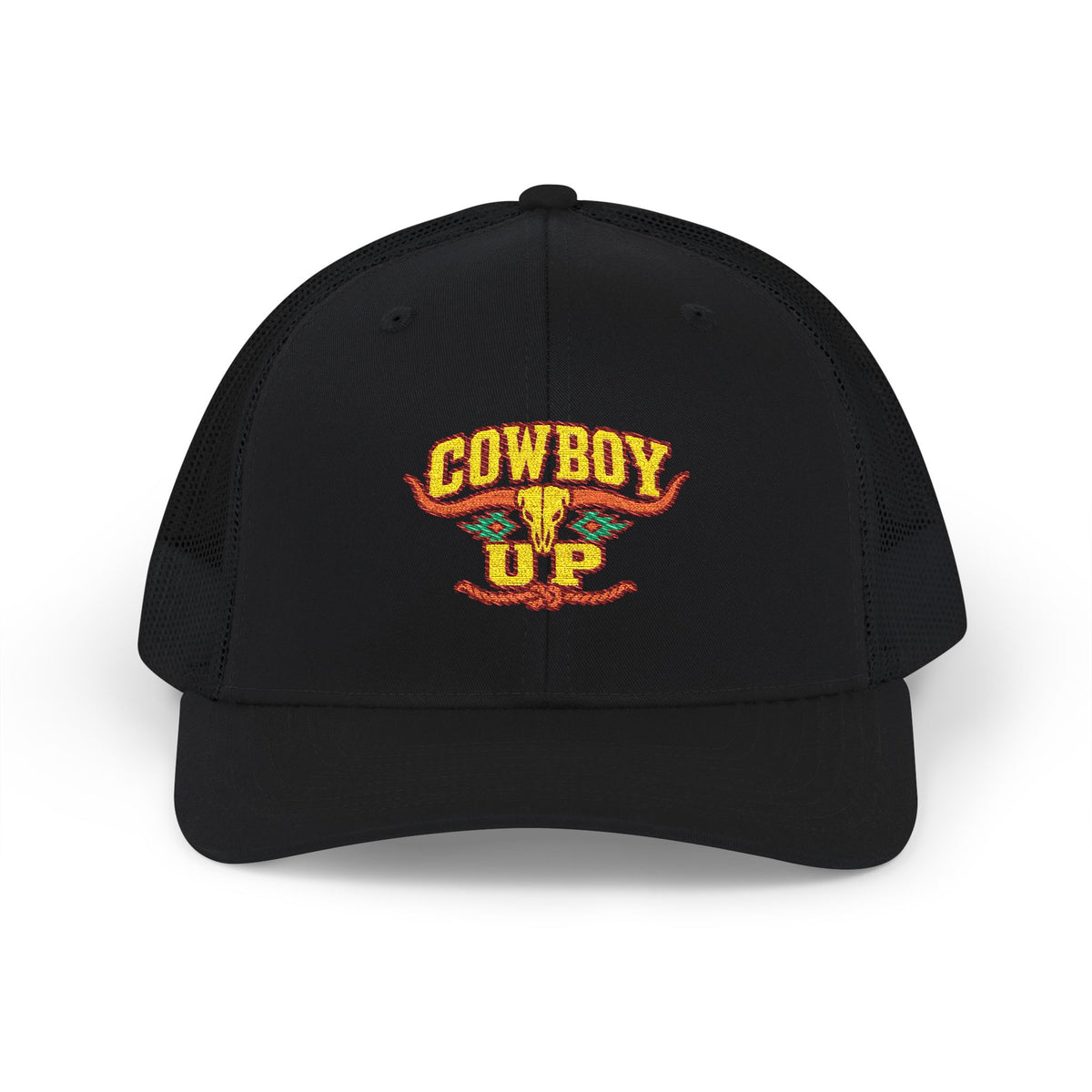 Cowboy Up Trucker Cap - Western Snapback Hat