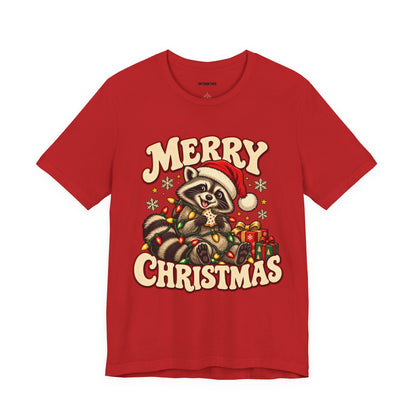 Merry Christmas Raccoon Tee