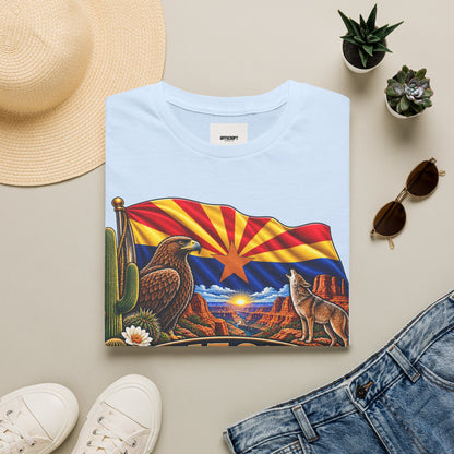 Arizona State T-Shirt — Desert Eagle & Coyote Flag Design