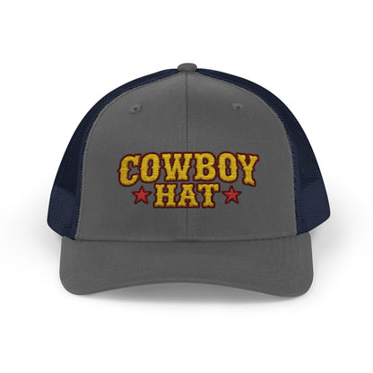Cowboy Hat Snapback Trucker Cap – Western Rodeo Mesh Back Hat