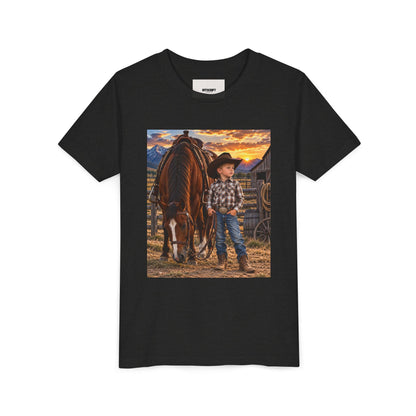 Youth Western Cowboy Tee — Little Cowboy & Horse Graphic Shirt
