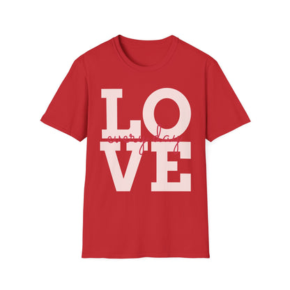 LOVE Every Day T-Shirt — Pink Script Graphic Tee