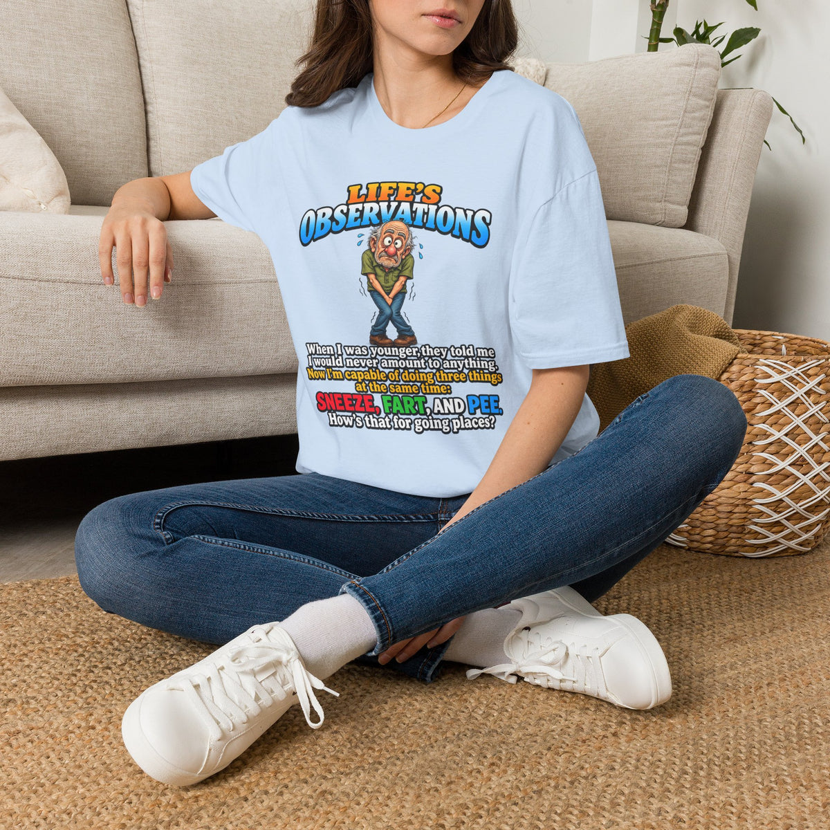 Life's Observations Funny Graphic Tee — Toilet Humor Bathroom Joke T-Shirt