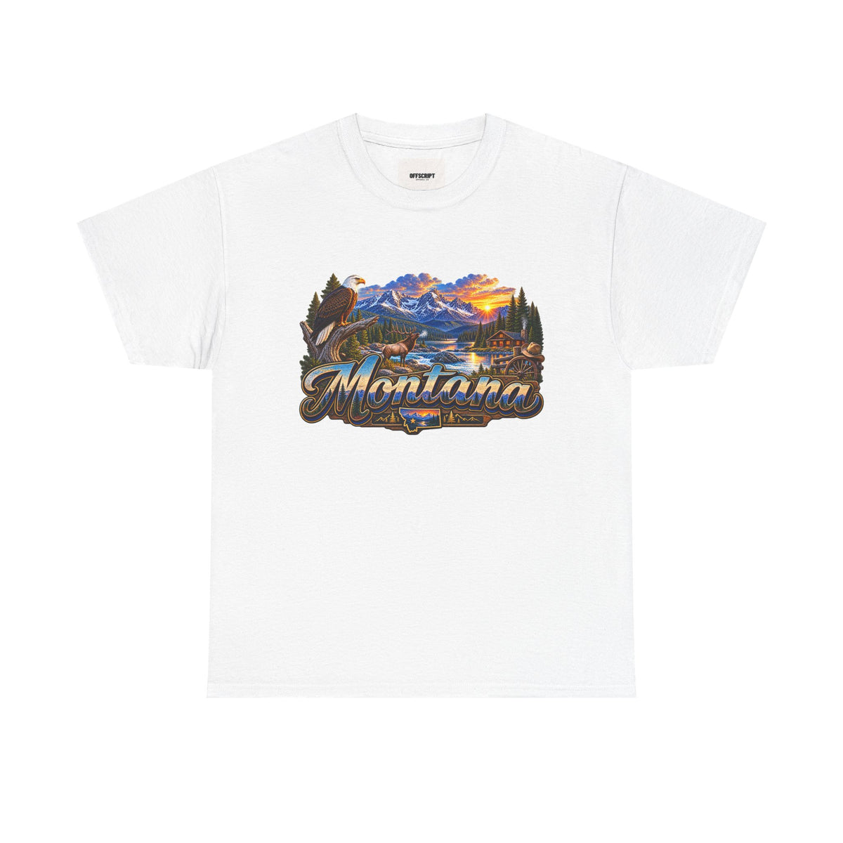 Montana Scenic T-Shirt – Vintage Mountain Lake Graphic Tee