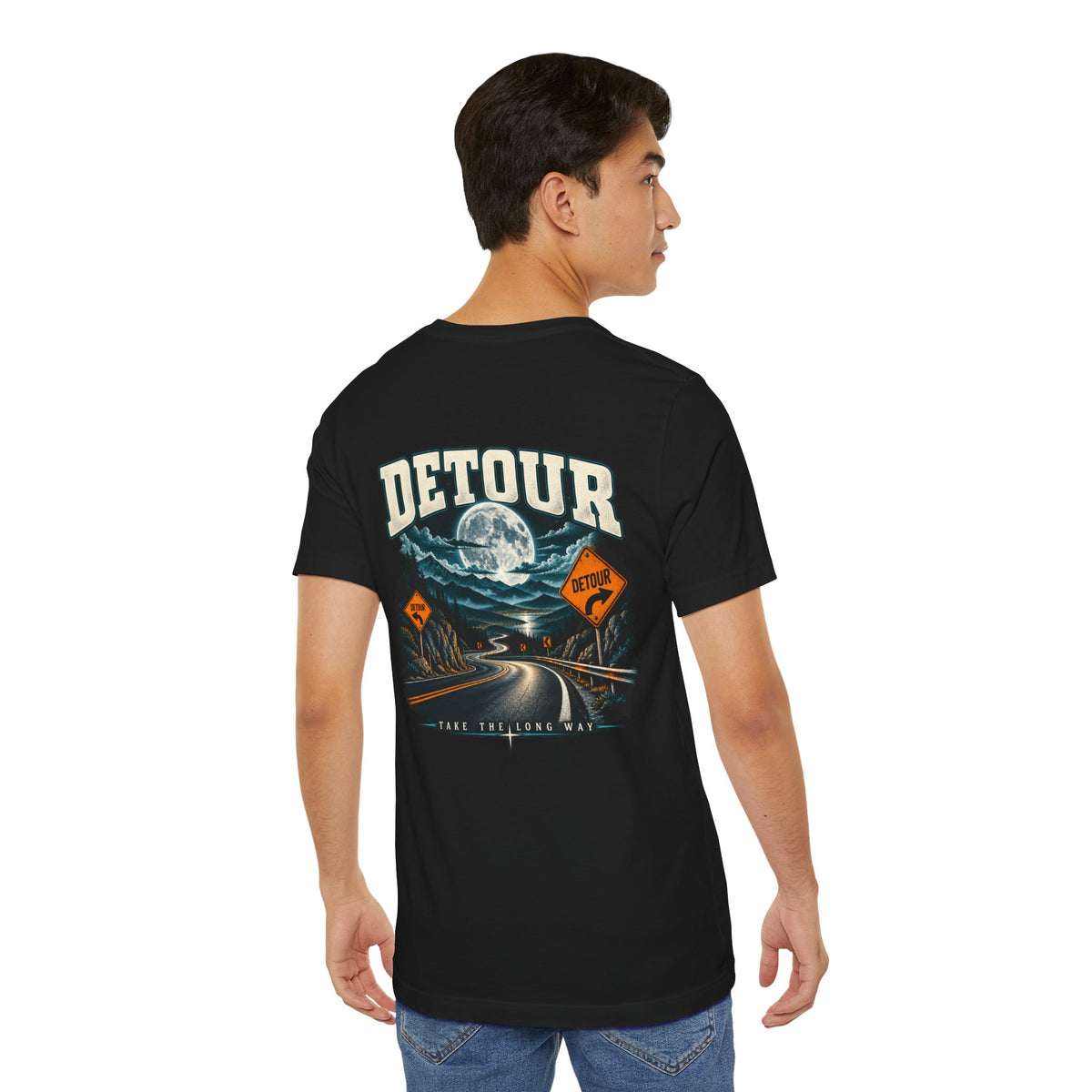 Detour Take the Long Way Road Trip Graphic T-Shirt