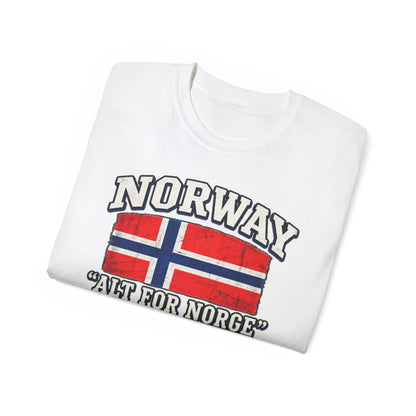 Norway Flag Viking Ship T‑Shirt — "Alt For Norge" Patriotic Tee