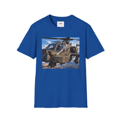 Attack Helicopter Photo T-Shirt — Military Aviator Crew Tee